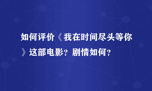 如何评价《我在时间尽头等你》这部电影？剧情如何？