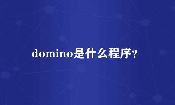 domino是什么程序？