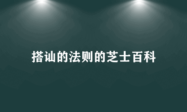 搭讪的法则的芝士百科