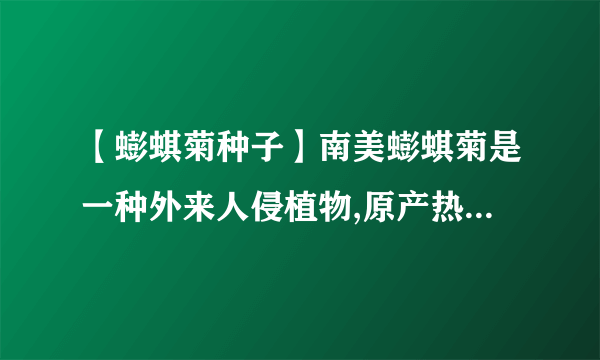 【蟛蜞菊种子】南美蟛蜞菊是一种外来人侵植物,原产热带美洲,繁殖能力....