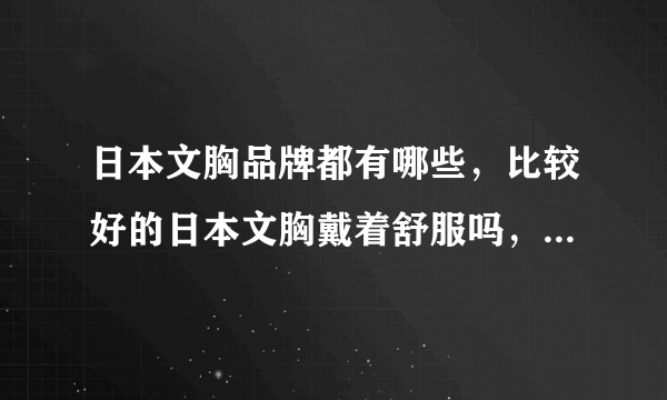 日本文胸品牌都有哪些，比较好的日本文胸戴着舒服吗，和我们这里的一样吧