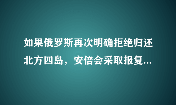 如果俄罗斯再次明确拒绝归还北方四岛，安倍会采取报复措施吗？