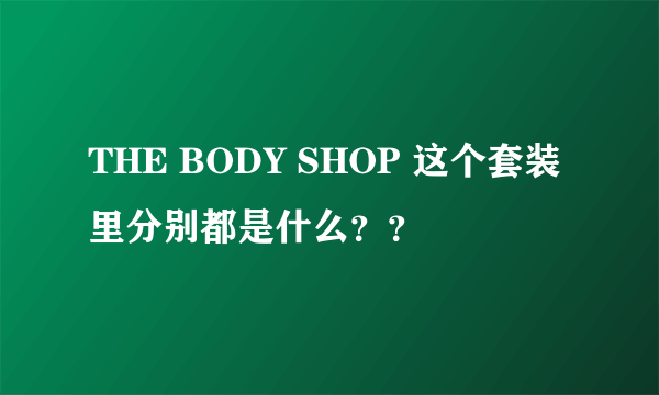 THE BODY SHOP 这个套装里分别都是什么？？