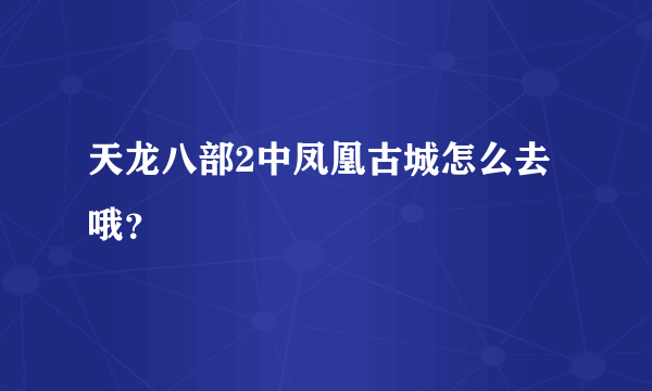 天龙八部2中凤凰古城怎么去哦？