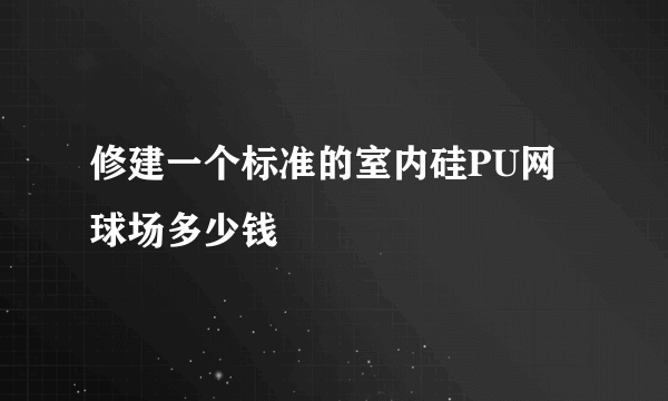 修建一个标准的室内硅PU网球场多少钱