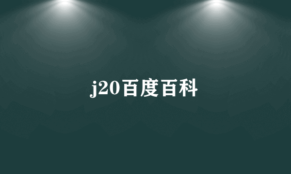 j20百度百科