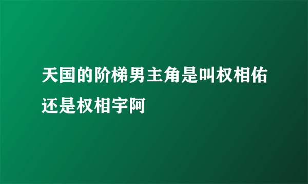 天国的阶梯男主角是叫权相佑还是权相宇阿