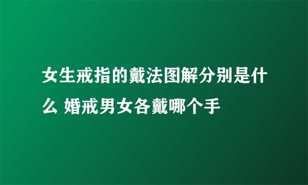 女生戒指的戴法图解分别是什么 婚戒男女各戴哪个手