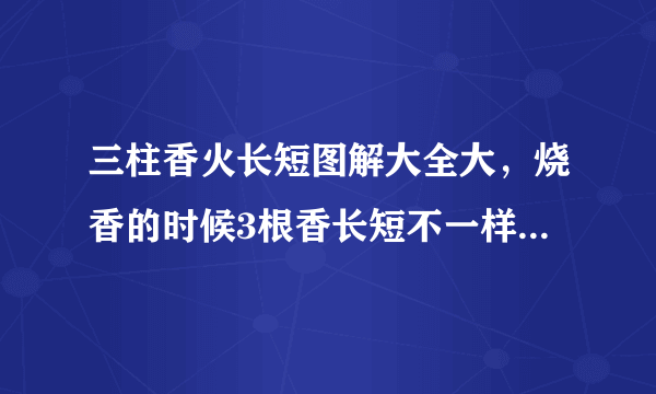 三柱香火长短图解大全大，烧香的时候3根香长短不一样有什么讲究