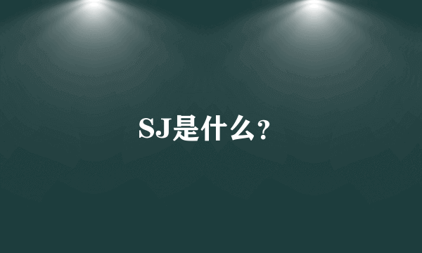 SJ是什么？