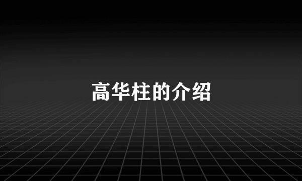 高华柱的介绍