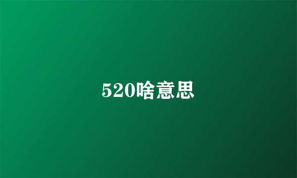 520啥意思