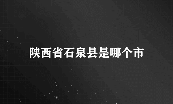 陕西省石泉县是哪个市