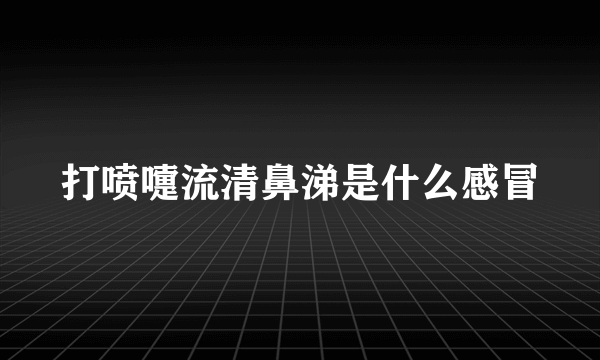 打喷嚏流清鼻涕是什么感冒