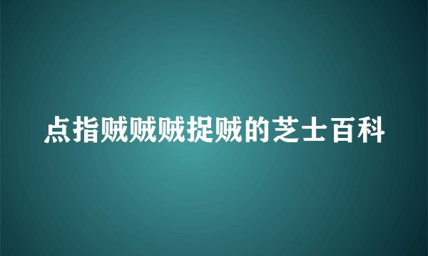 点指贼贼贼捉贼的芝士百科