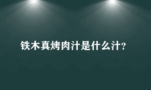 铁木真烤肉汁是什么汁？