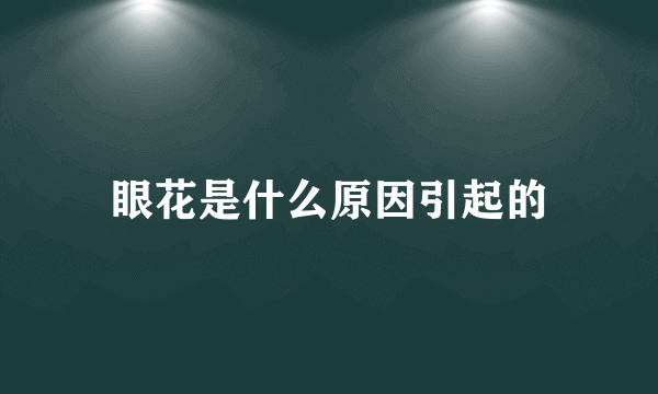 眼花是什么原因引起的