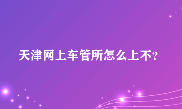 天津网上车管所怎么上不？