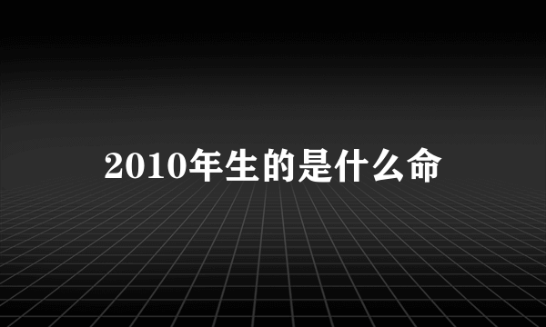 2010年生的是什么命