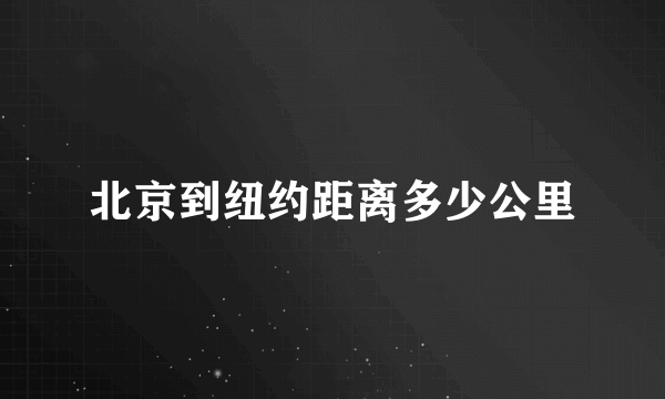 北京到纽约距离多少公里