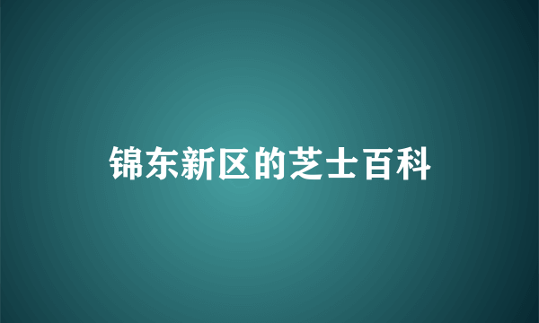 锦东新区的芝士百科