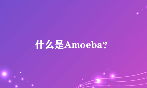 什么是Amoeba？