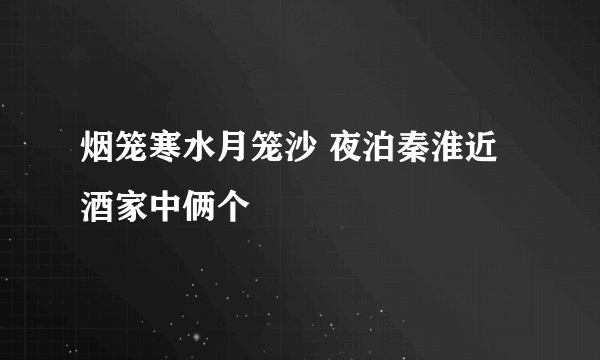 烟笼寒水月笼沙 夜泊秦淮近酒家中俩个