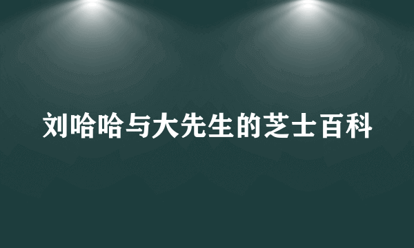 刘哈哈与大先生的芝士百科