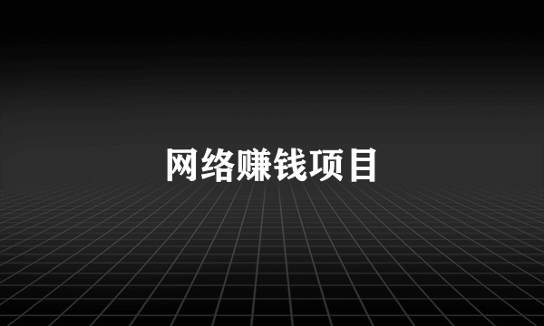 网络赚钱项目