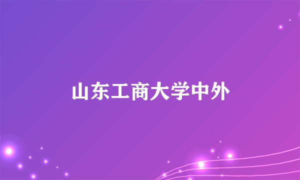 山东工商大学中外