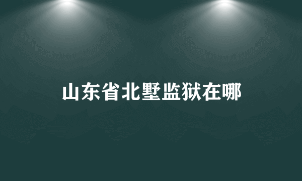 山东省北墅监狱在哪