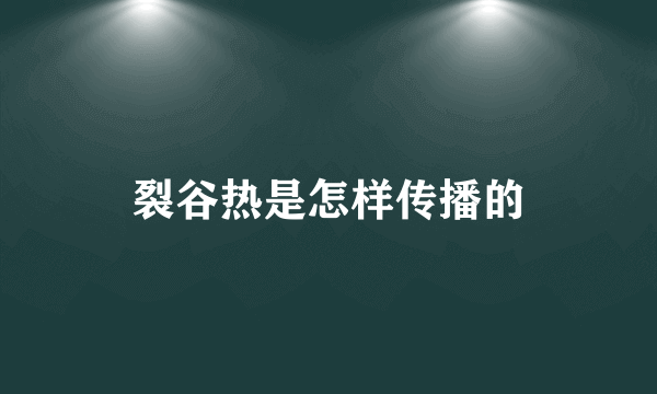 裂谷热是怎样传播的