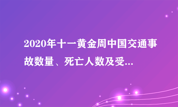 2020年十一黄金周中国交通事故数量、死亡人数及受伤人数情况[图]