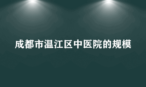 成都市温江区中医院的规模