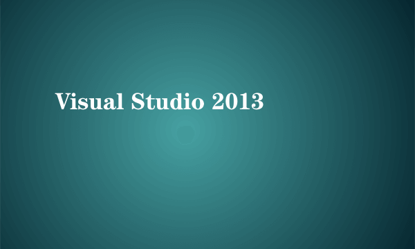 Visual Studio 2013