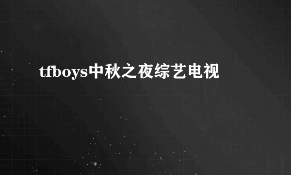 tfboys中秋之夜综艺电视