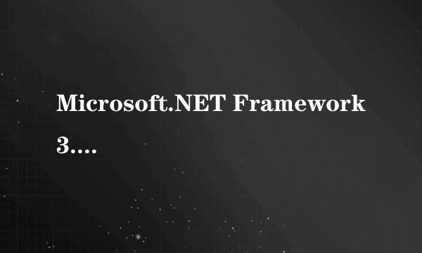 Microsoft.NET Framework3.5是什么东西?