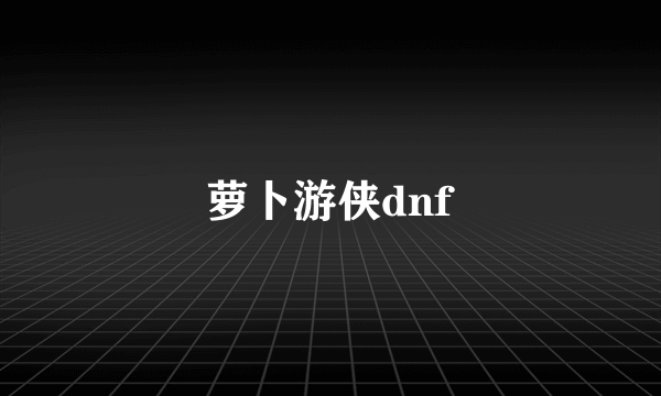 萝卜游侠dnf