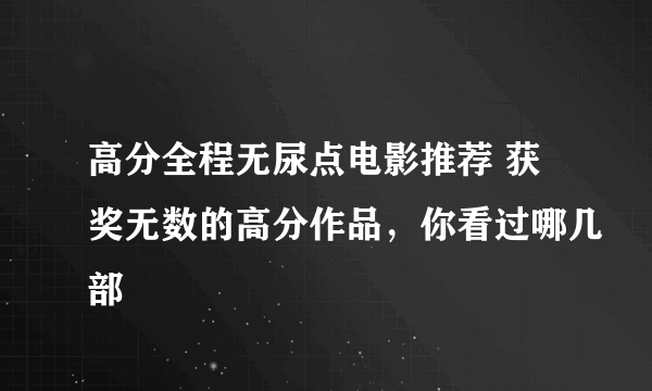 高分全程无尿点电影推荐 获奖无数的高分作品，你看过哪几部