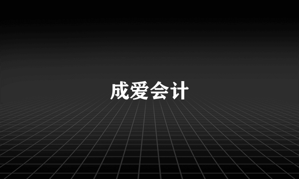 成爱会计