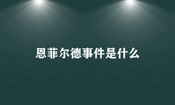 恩菲尔德事件是什么