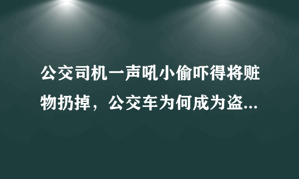 公交司机一声吼小偷吓得将赃物扔掉，公交车为何成为盗窃重灾区？