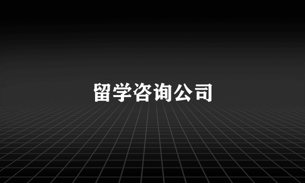 留学咨询公司