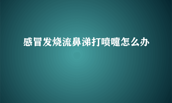 感冒发烧流鼻涕打喷嚏怎么办