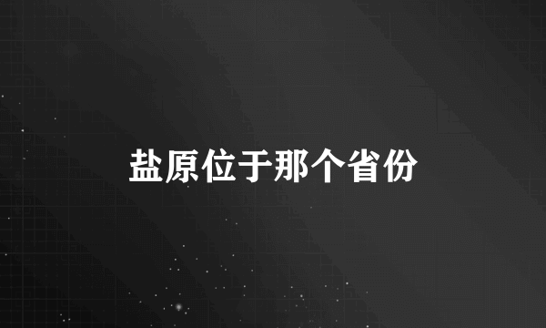 盐原位于那个省份