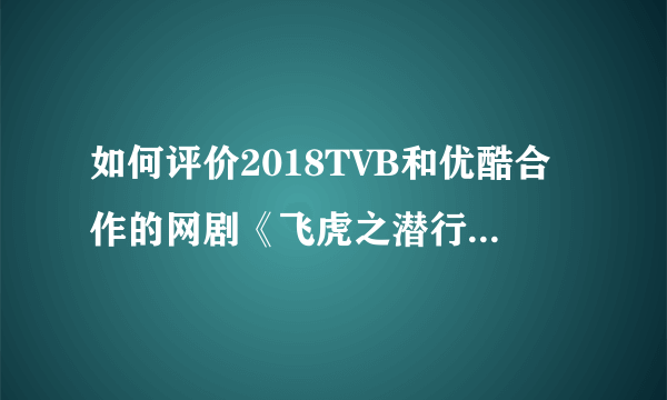 如何评价2018TVB和优酷合作的网剧《飞虎之潜行极战》？