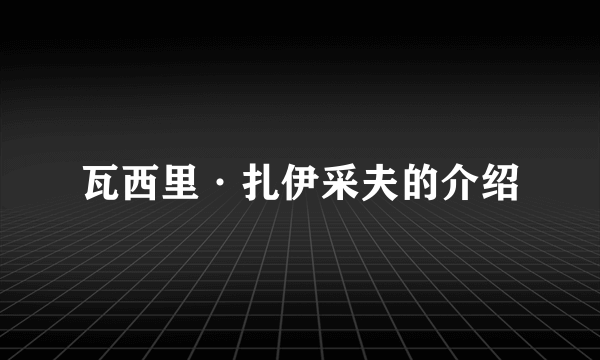 瓦西里·扎伊采夫的介绍