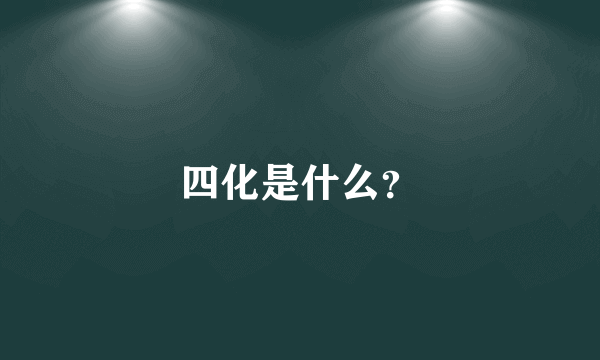 四化是什么？