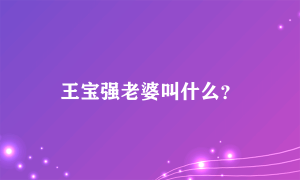 王宝强老婆叫什么？