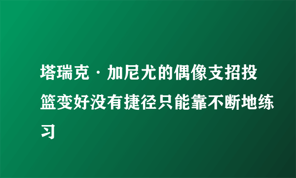 塔瑞克·加尼尤的偶像支招投篮变好没有捷径只能靠不断地练习